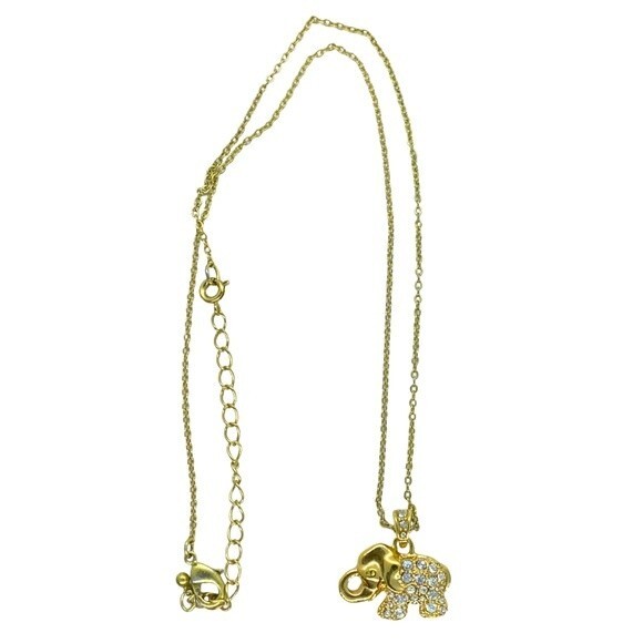 AVON Goldtone Elephant Pendant Necklace - Picture 2 of 3